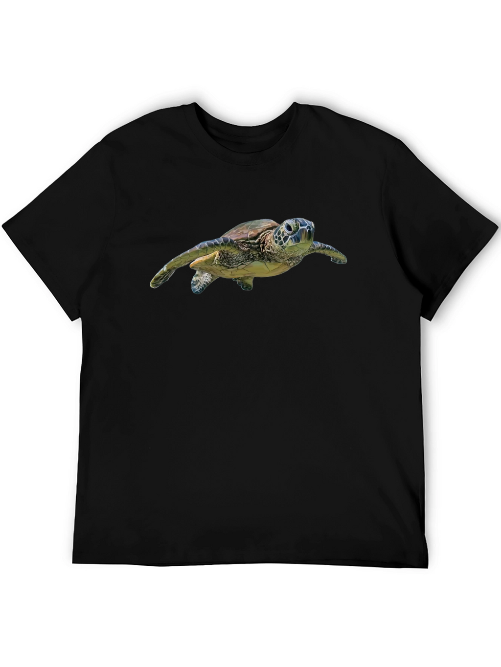 Sea Turtle Graphic T-Shirt - Black Marine Life Tee