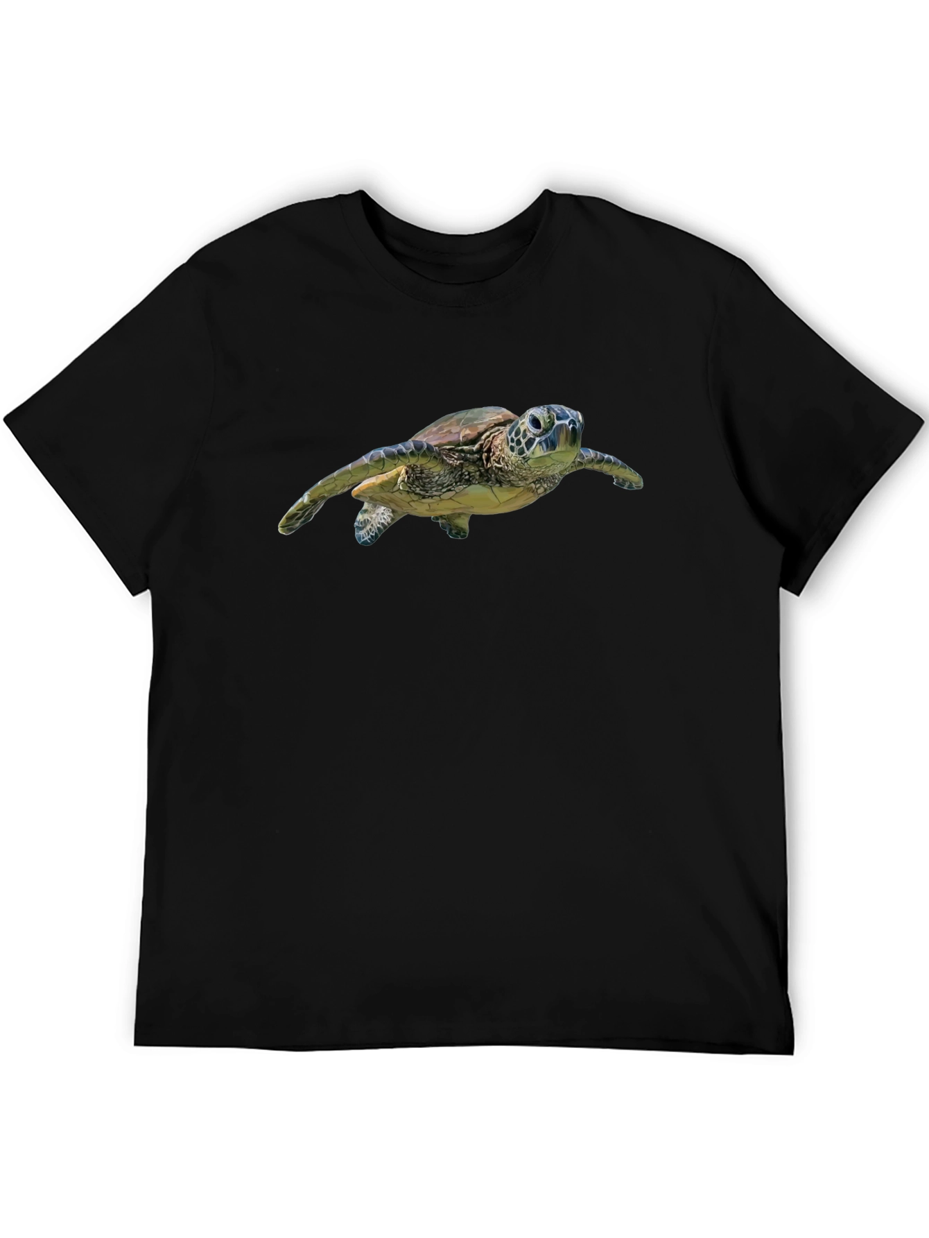 Sea Turtle Graphic T-Shirt - Black Marine Life Tee