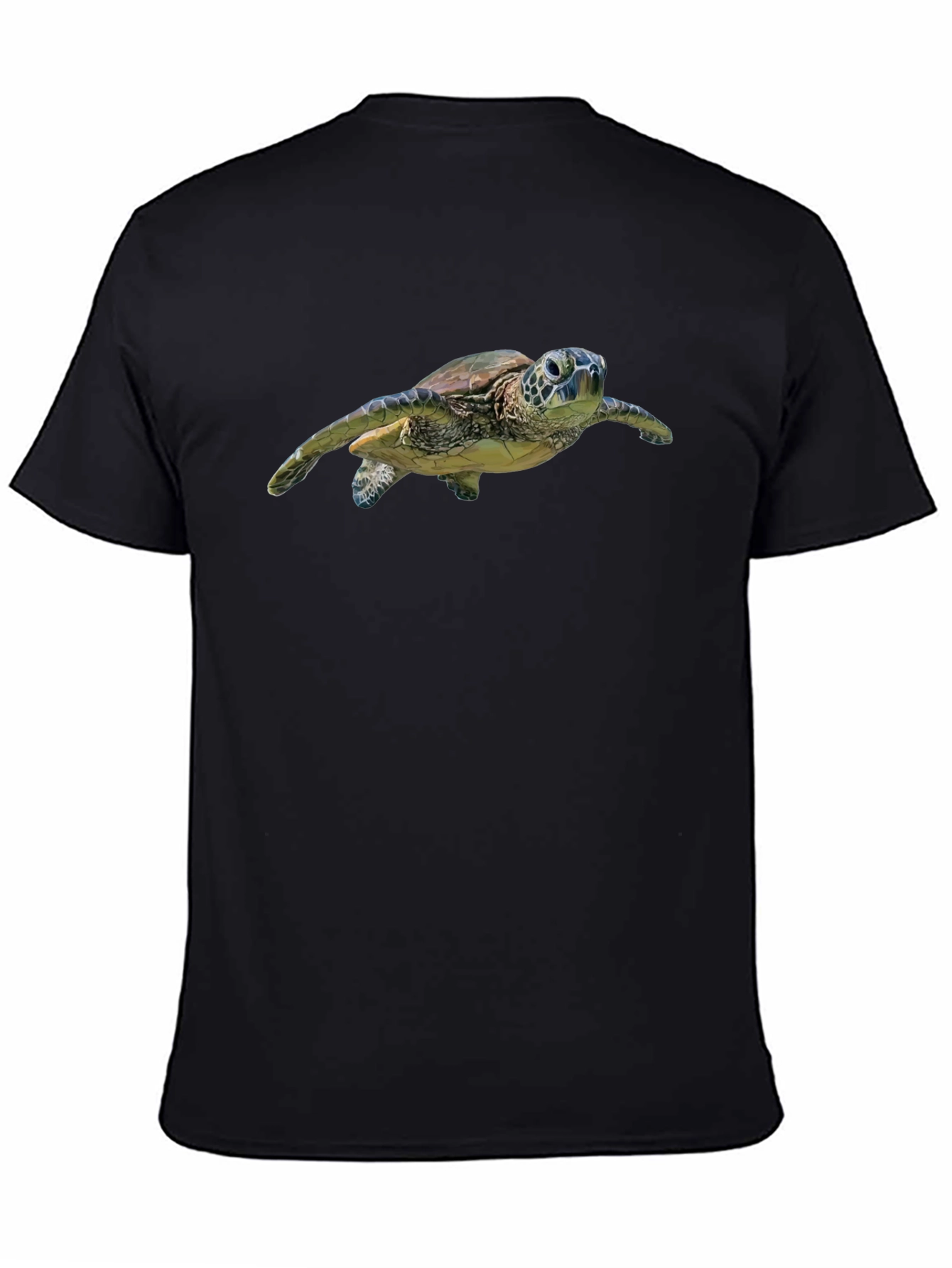 Sea Turtle Graphic T-Shirt - Black Marine Life Tee
