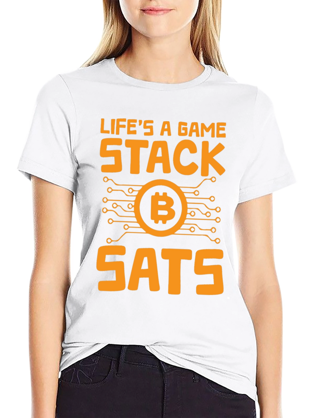 Lifes a Game Stack SATS Bitcoin T-Shirt