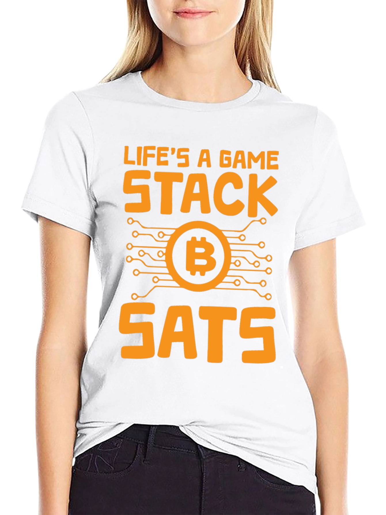 Lifes a Game Stack SATS Bitcoin T-Shirt