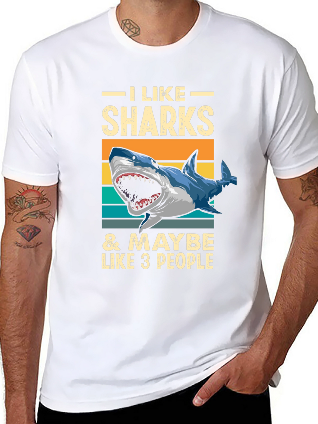 I Like Sharks T-Shirt - Funny Graphic Tee
