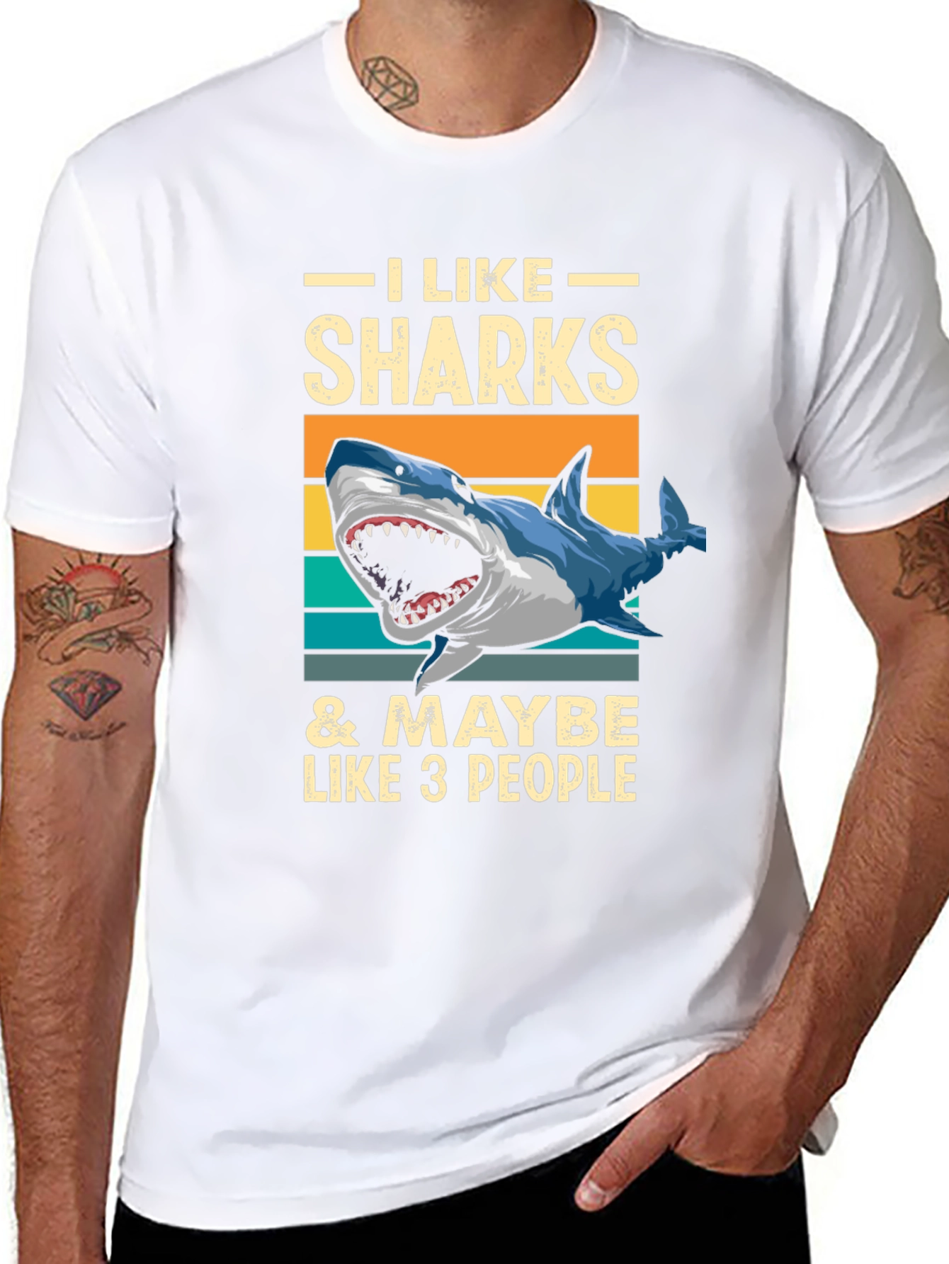 I Like Sharks T-Shirt - Funny Graphic Tee