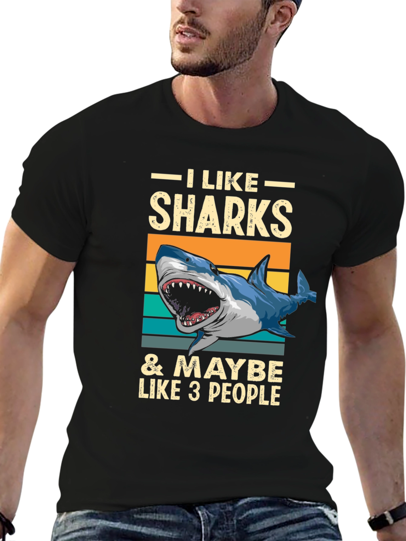 I Like Sharks T-Shirt - Funny Graphic Tee