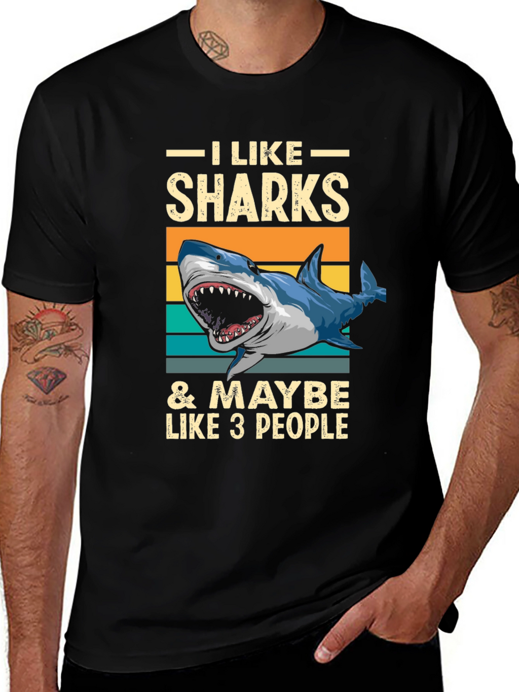 I Like Sharks T-Shirt - Funny Graphic Tee