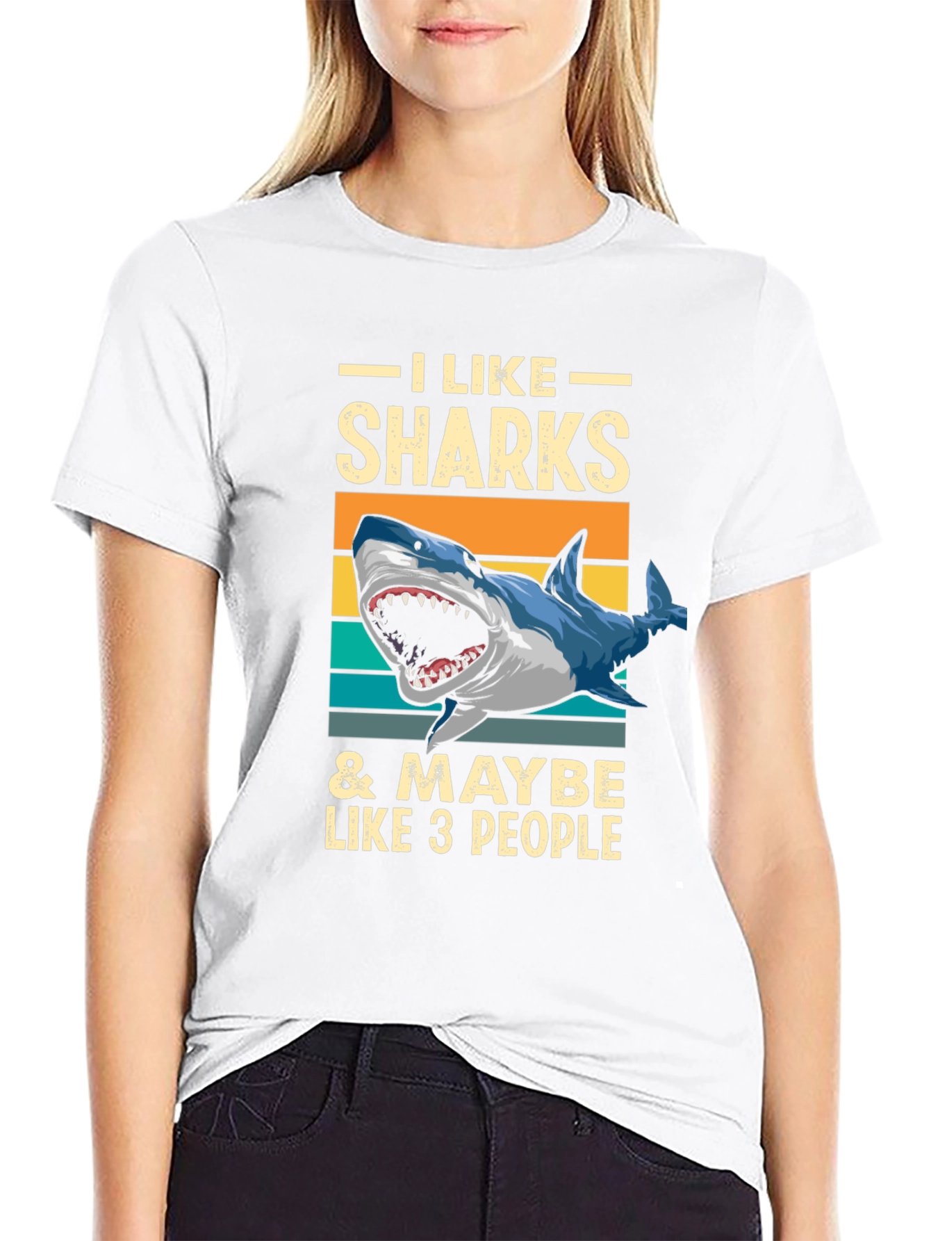 I Like Sharks T-Shirt - Funny Graphic Tee