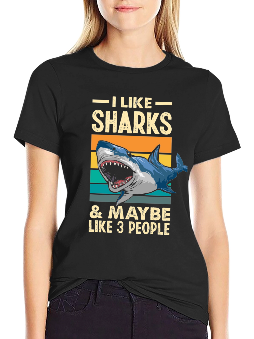 I Like Sharks T-Shirt - Funny Graphic Tee