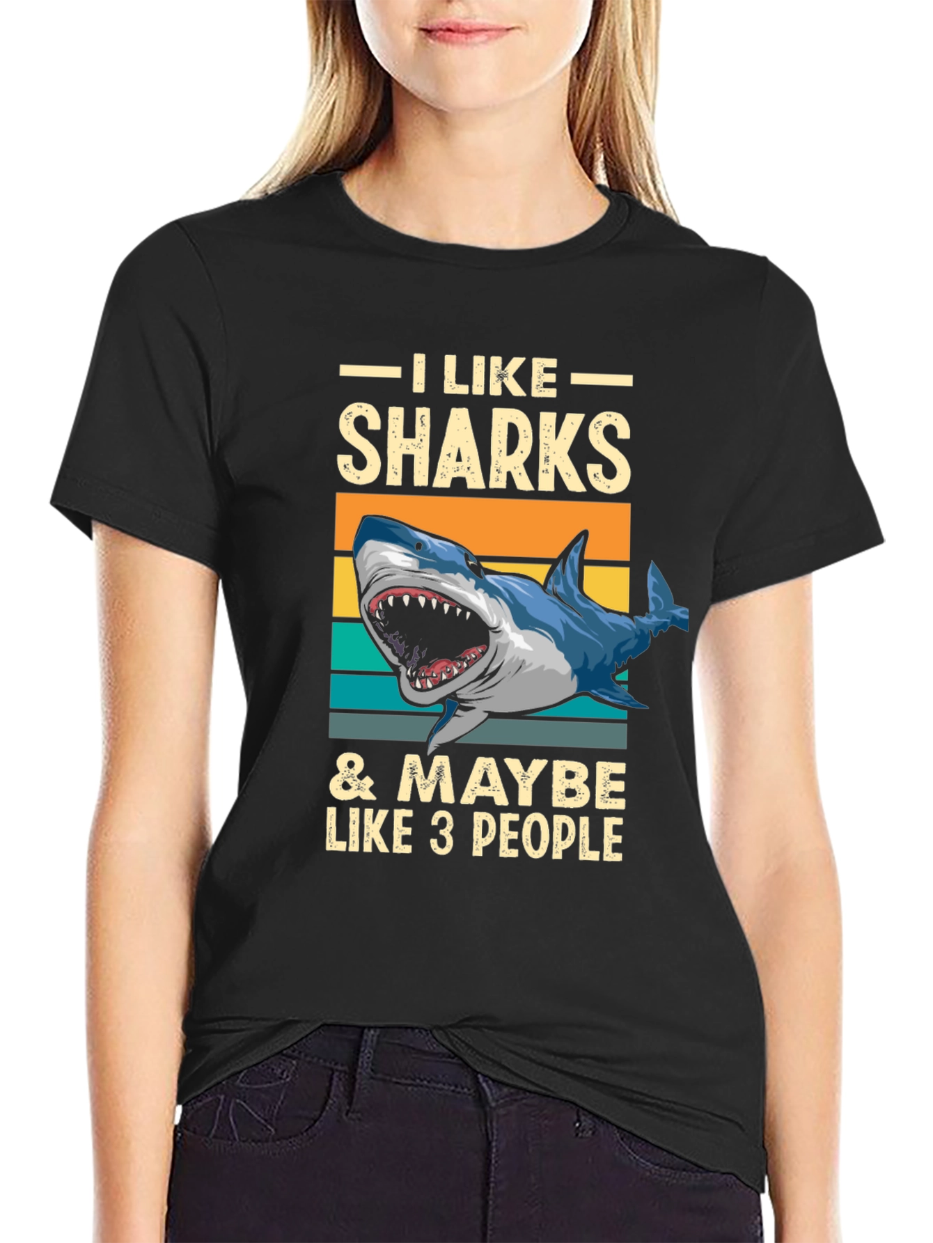 I Like Sharks T-Shirt - Funny Graphic Tee