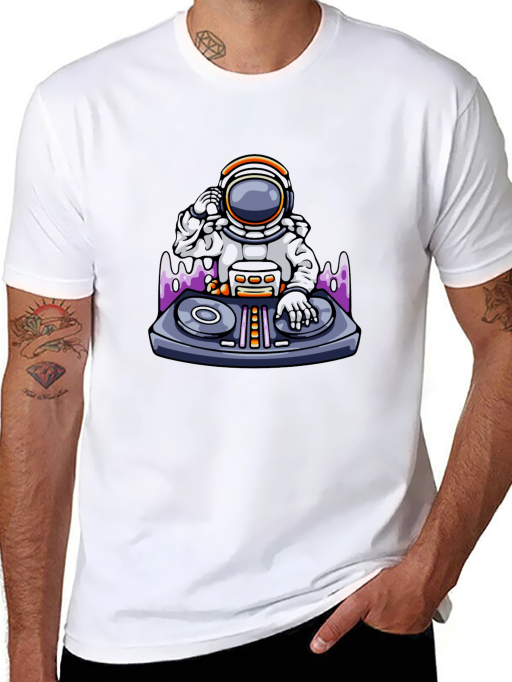 Astronaut DJ T-Shirt - Cool Graphic Tee