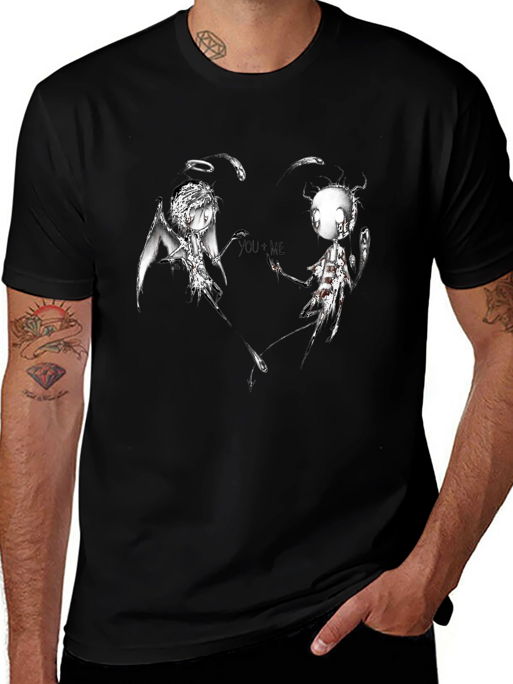 Dark Angel & Devil YOU+ME Graphic T-Shirt