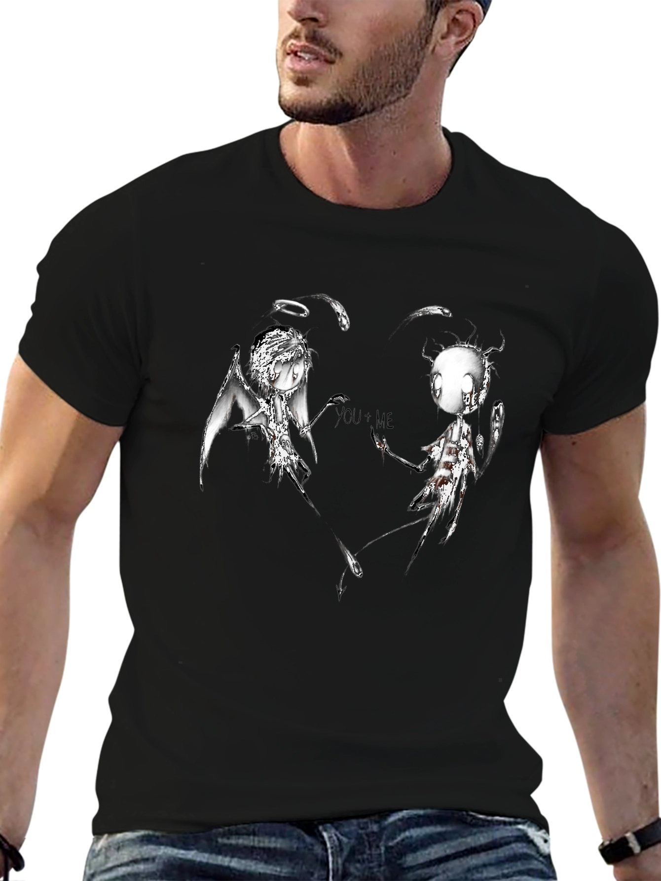 Dark Angel & Devil YOU+ME Graphic T-Shirt
