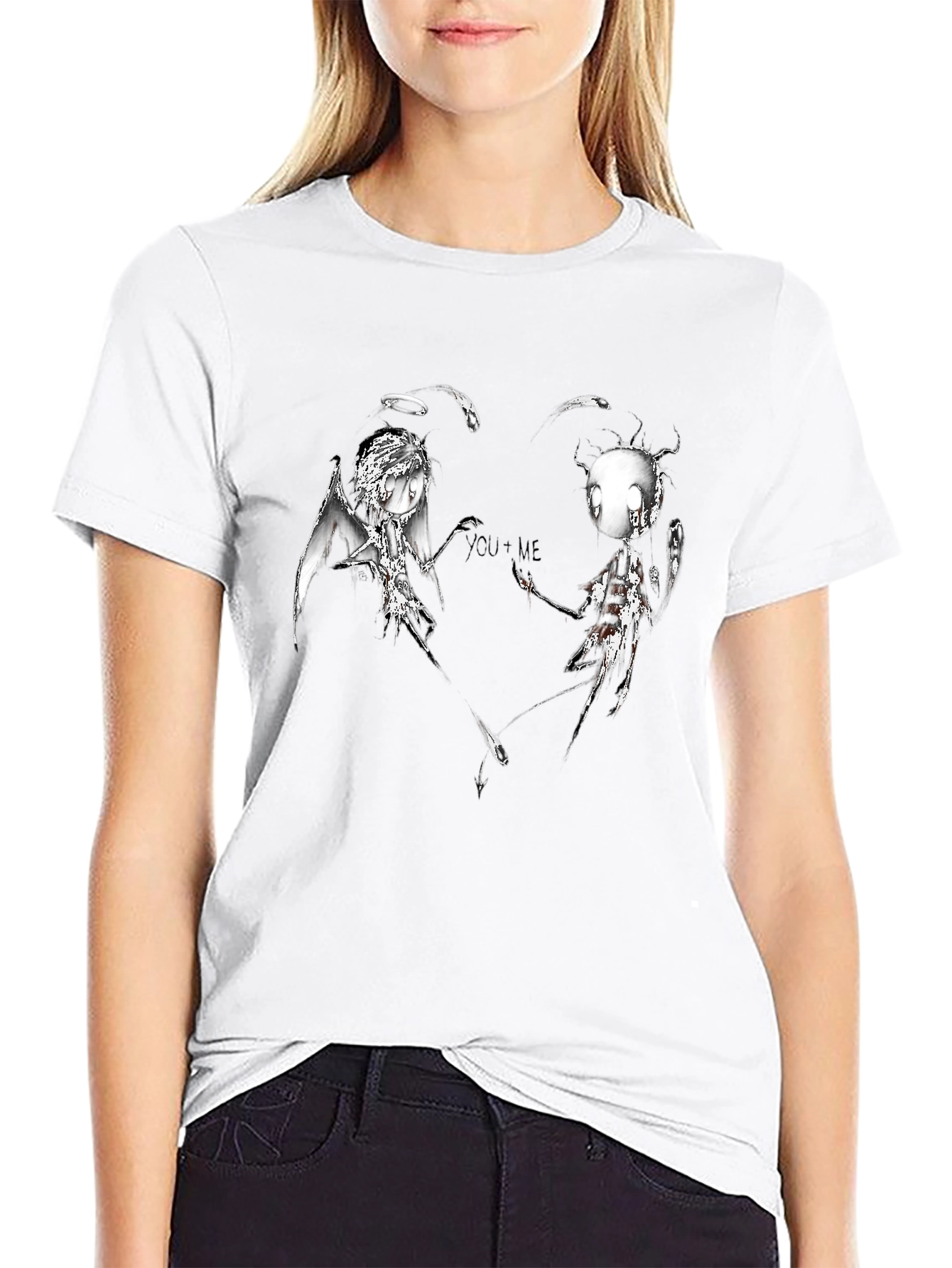 Dark Angel & Devil YOU+ME Graphic T-Shirt