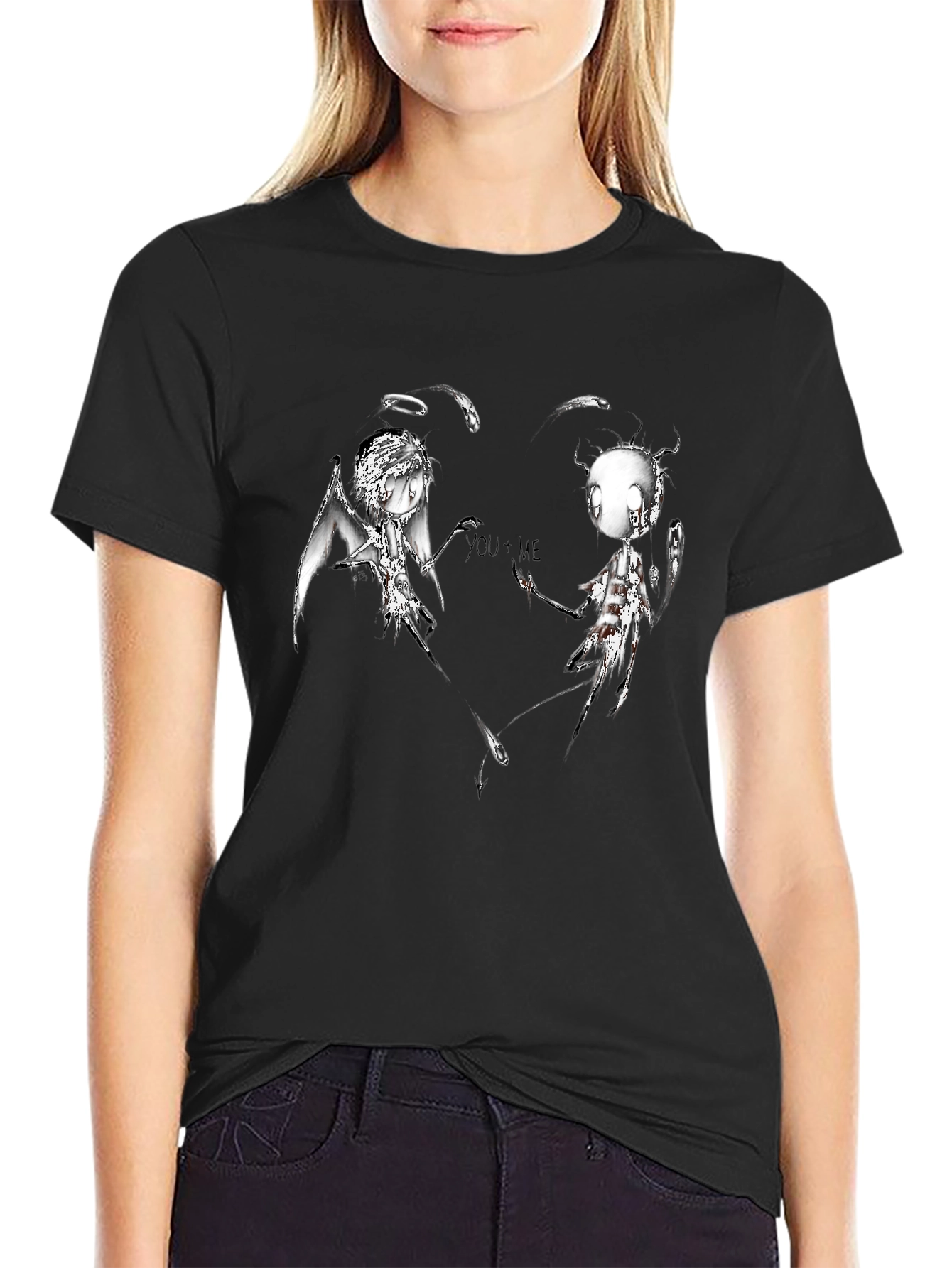 Dark Angel & Devil YOU+ME Graphic T-Shirt