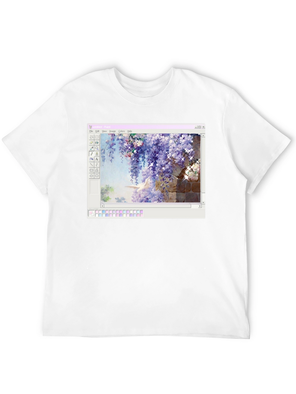 Windows Paint Wisteria Black T-Shirt