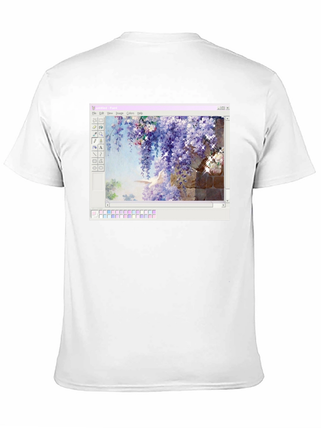 Windows Paint Wisteria Black T-Shirt