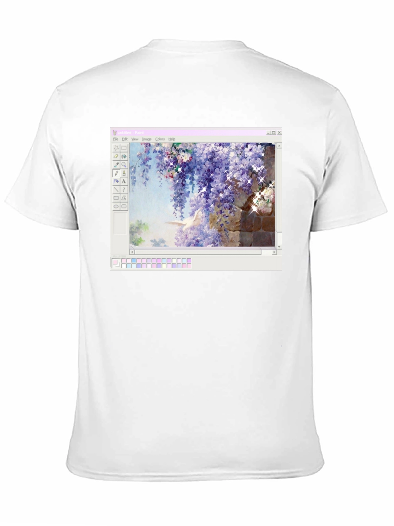 Windows Paint Wisteria Black T-Shirt