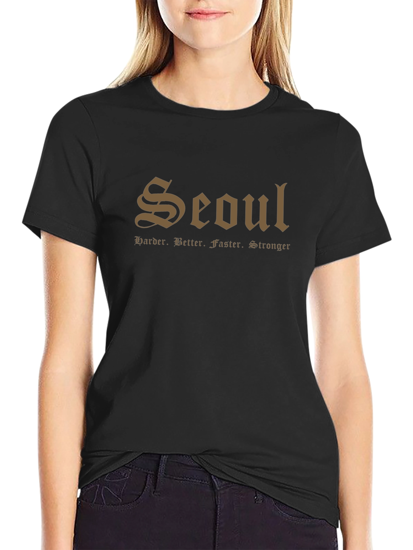 Seoul Harder Better Faster Stronger Black T-Shirt