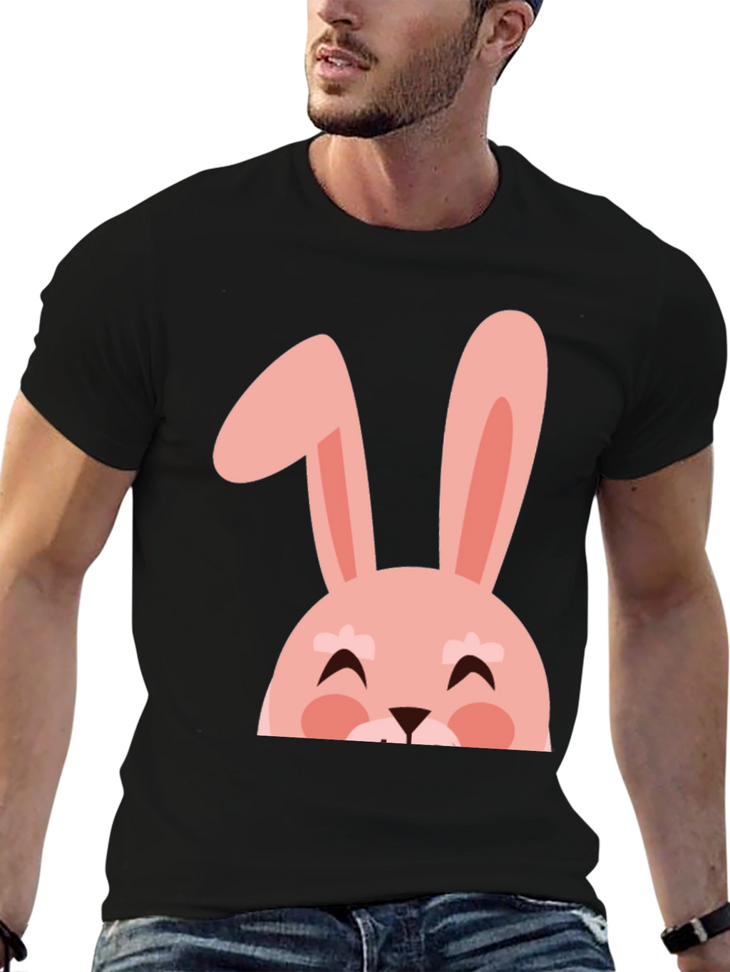 Cute Easter Bunny Graphic T-Shirt