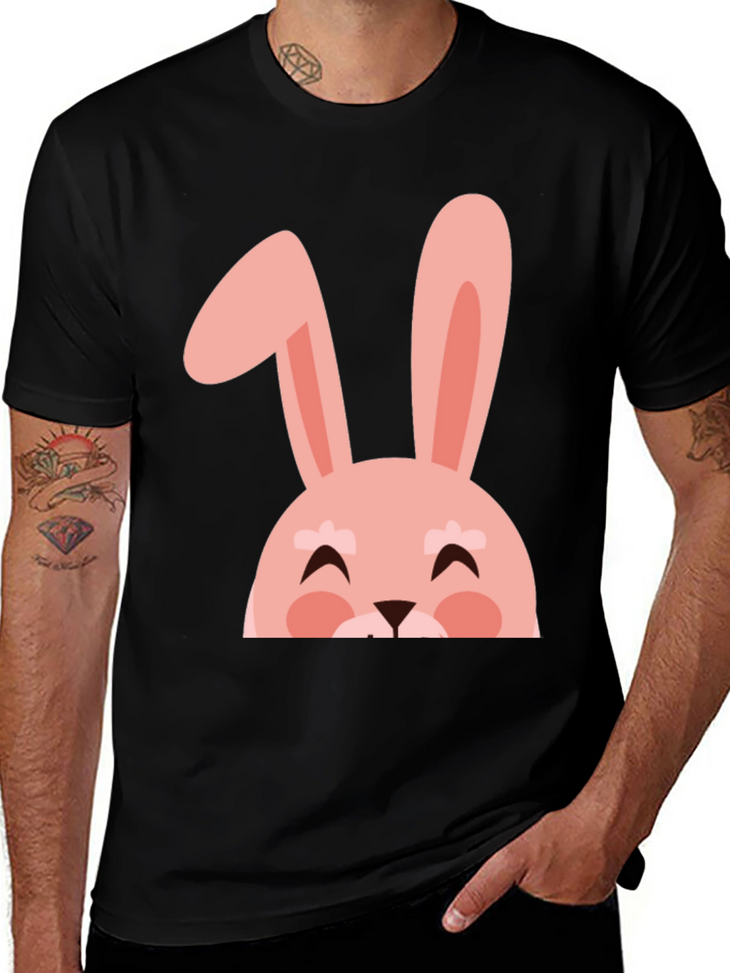 Cute Easter Bunny Graphic T-Shirt