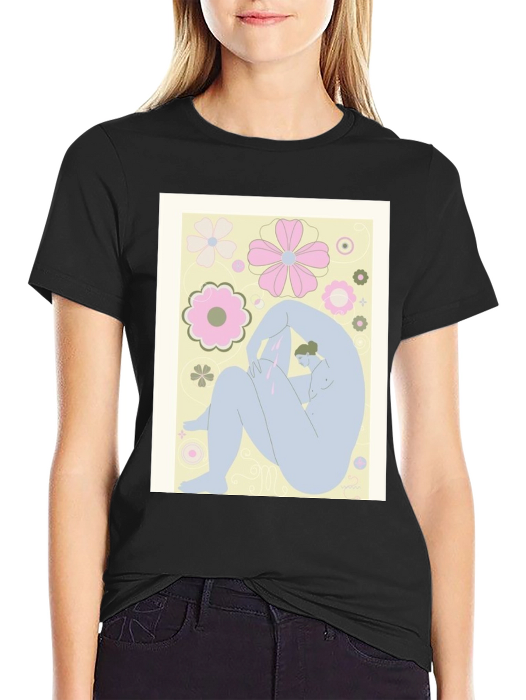 Abstract Art Tee - Black Graphic T-Shirt