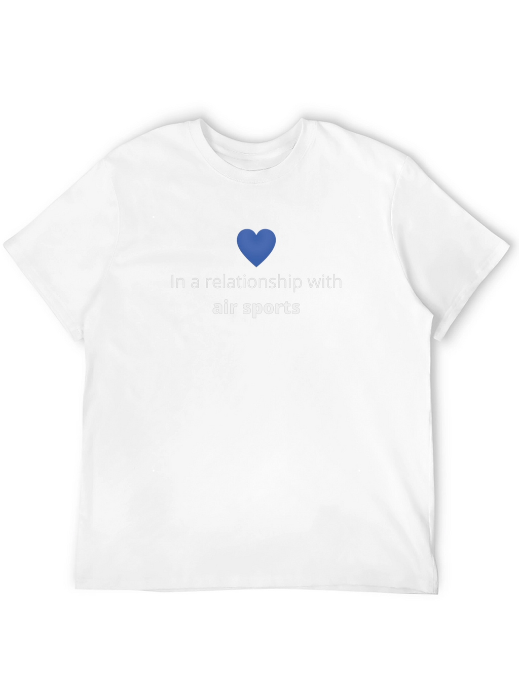 Air Sports Relationship T-Shirt - Blue Heart Design