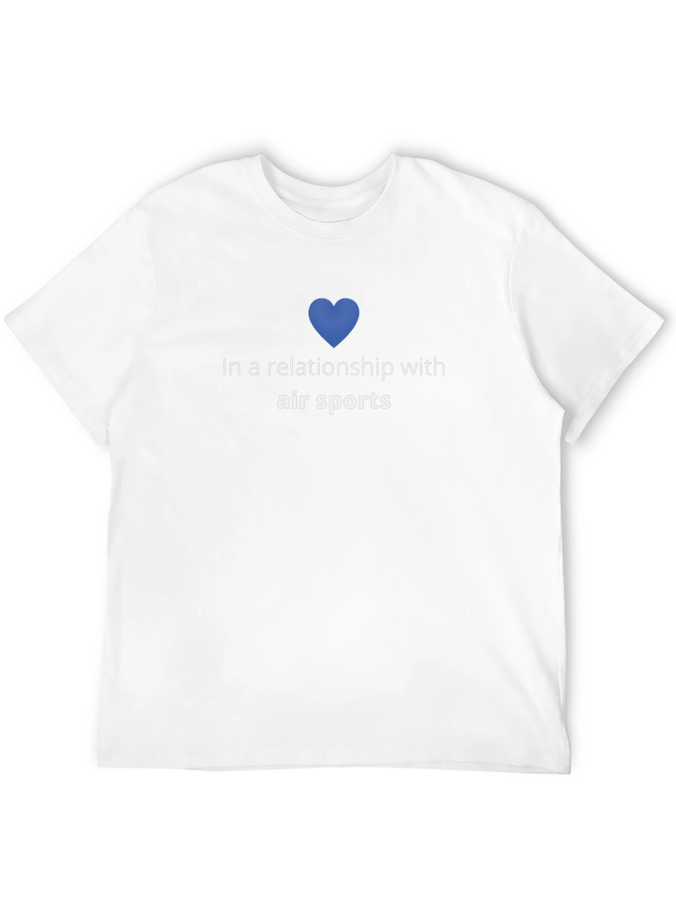 Air Sports Relationship T-Shirt - Blue Heart Design