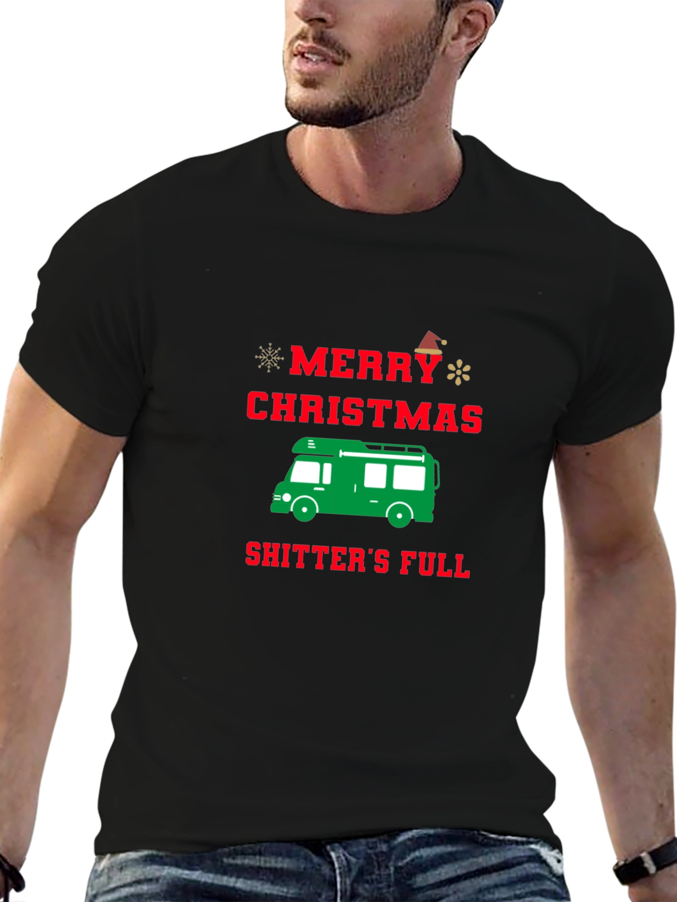 Funny Christmas RV Shitters Full Graphic Tee