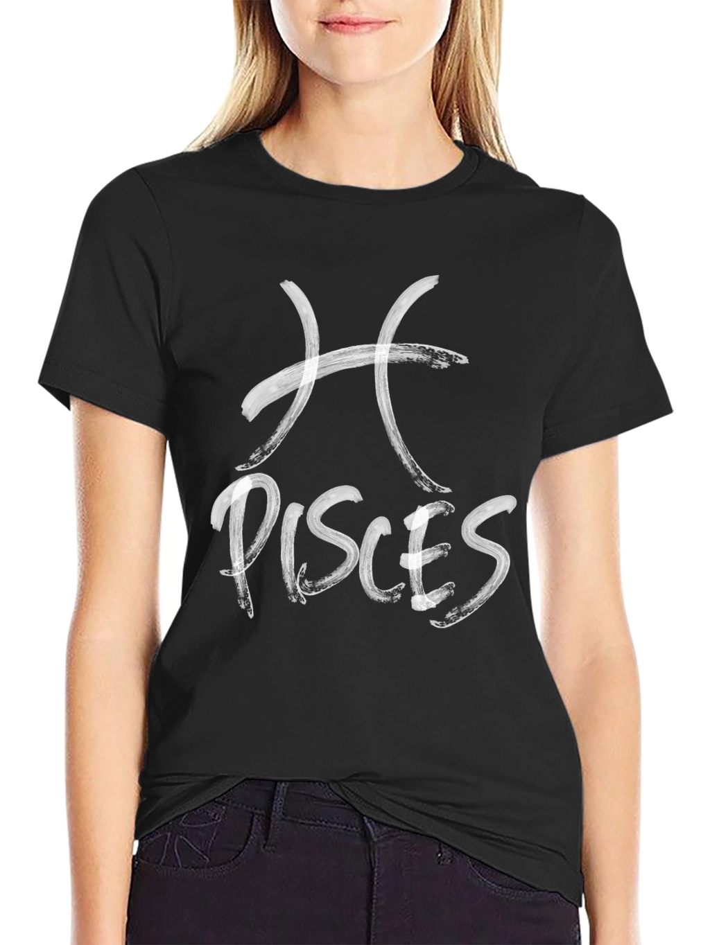 Pisces Zodiac Sign T-Shirt - Black Graphic Tee