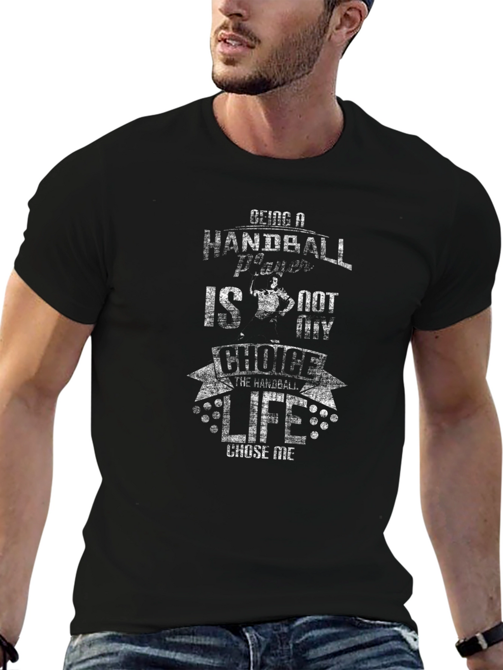 Handball Player T-Shirt: Life Chose Me Graphic Tee