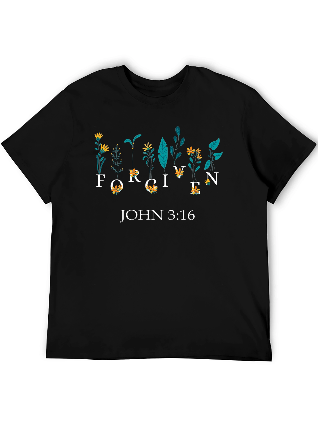 Forgiven John 3:16 Floral Graphic Tee