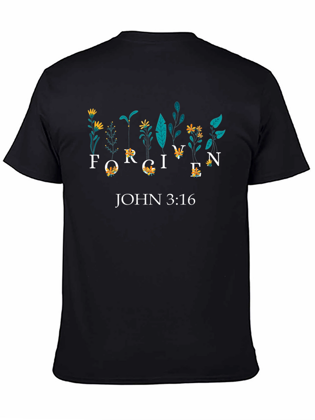 Forgiven John 3:16 Floral Graphic Tee