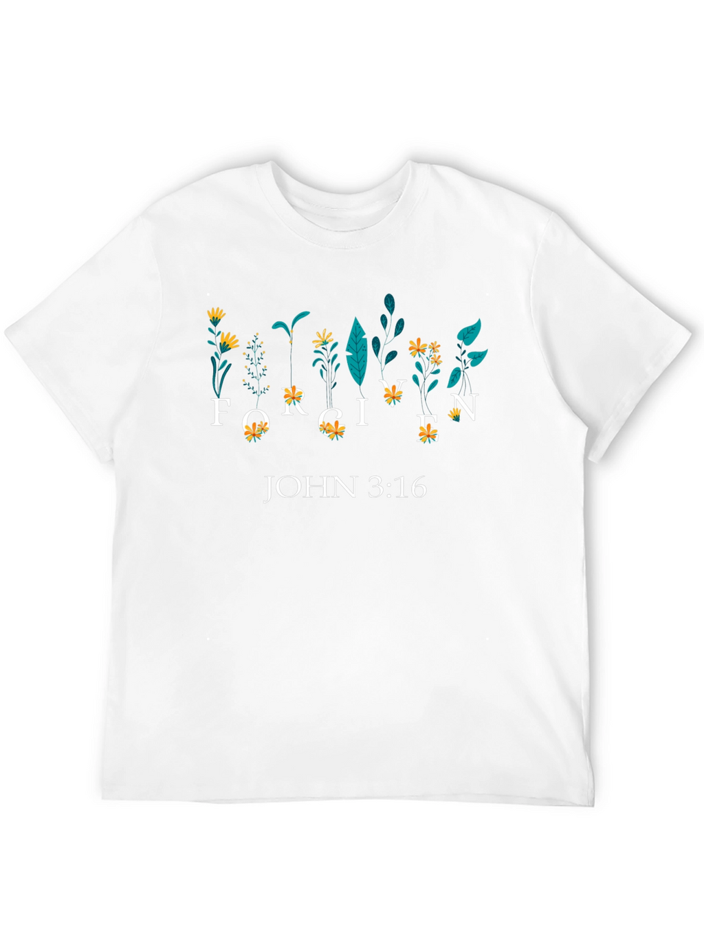 Forgiven John 3:16 Floral Graphic Tee