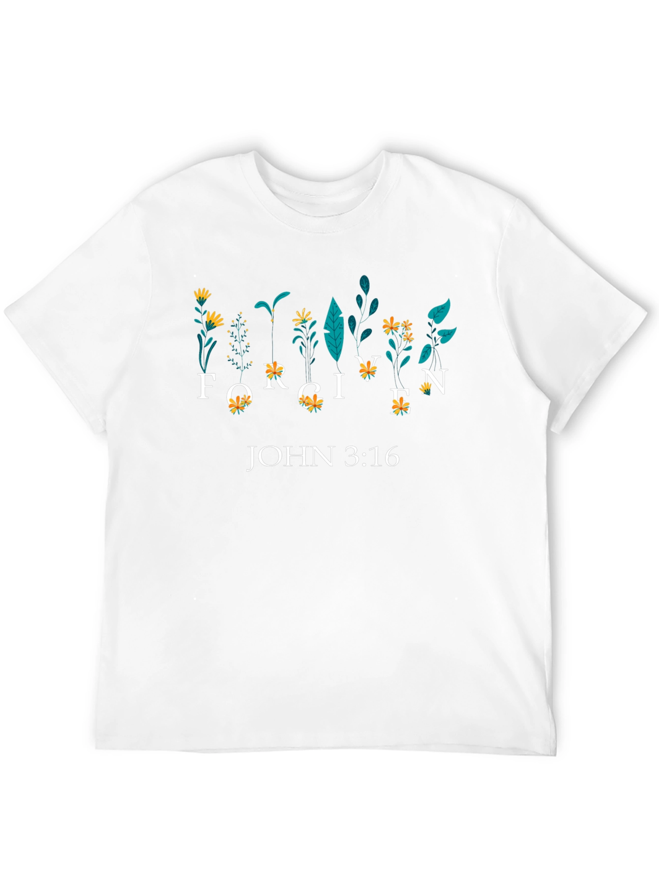 Forgiven John 3:16 Floral Graphic Tee