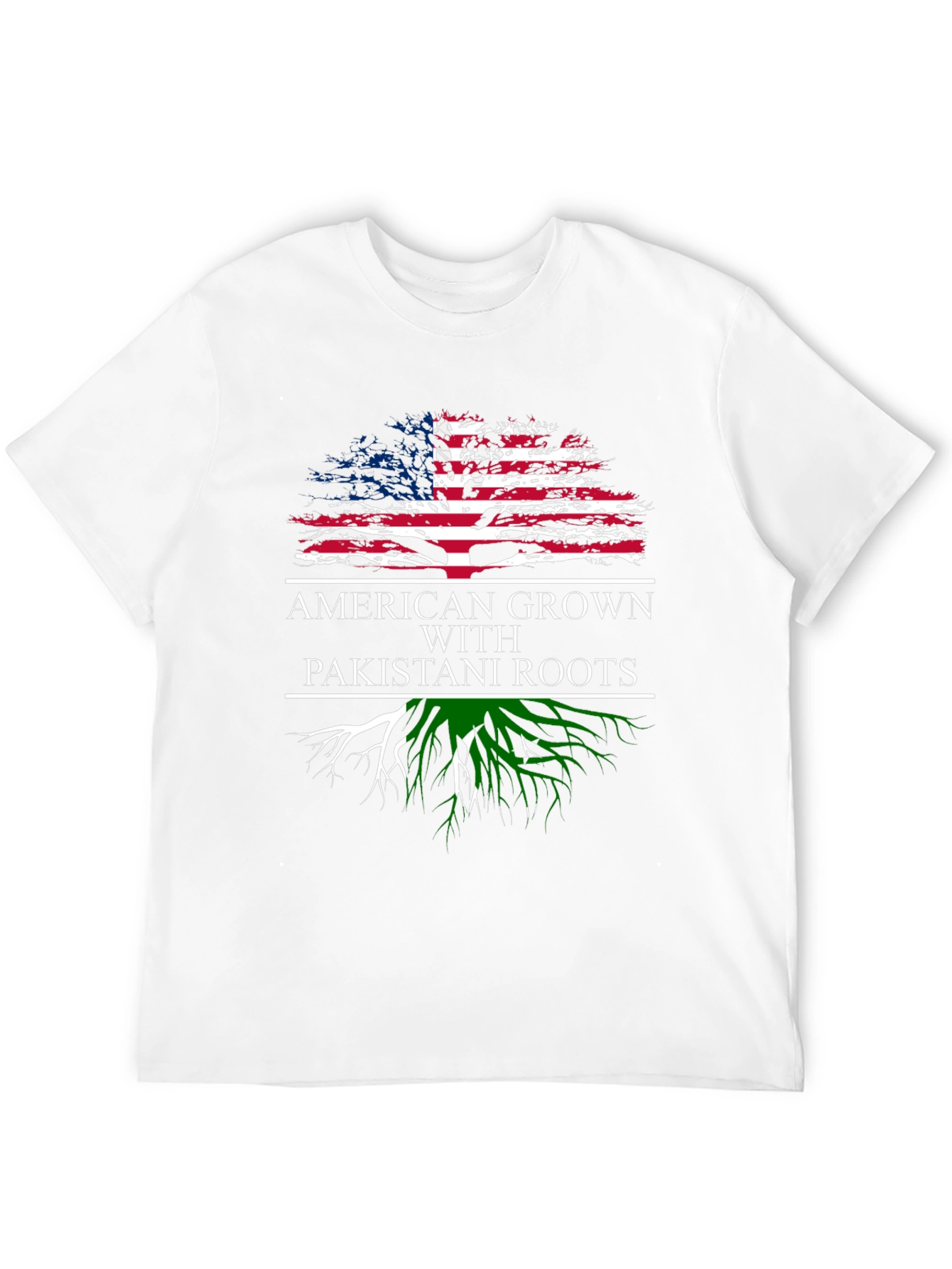 American Grown Pakistani Roots Graphic T-Shirt