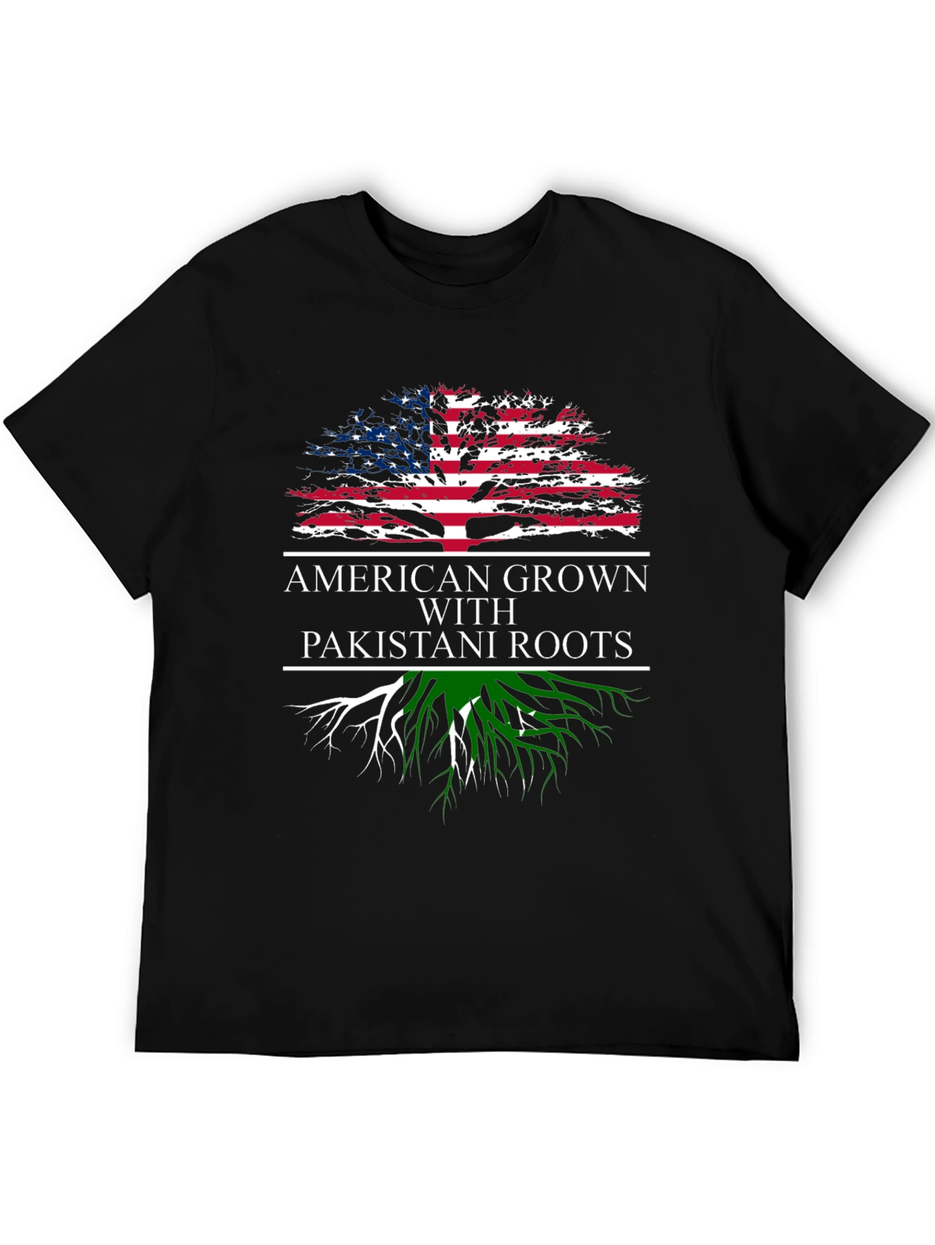 American Grown Pakistani Roots Graphic T-Shirt