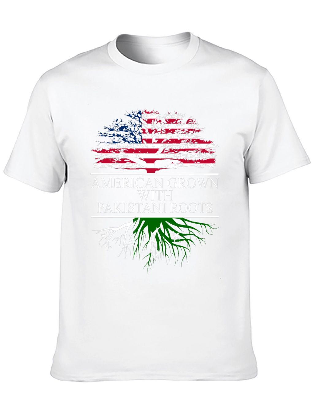 American Grown Pakistani Roots Graphic T-Shirt