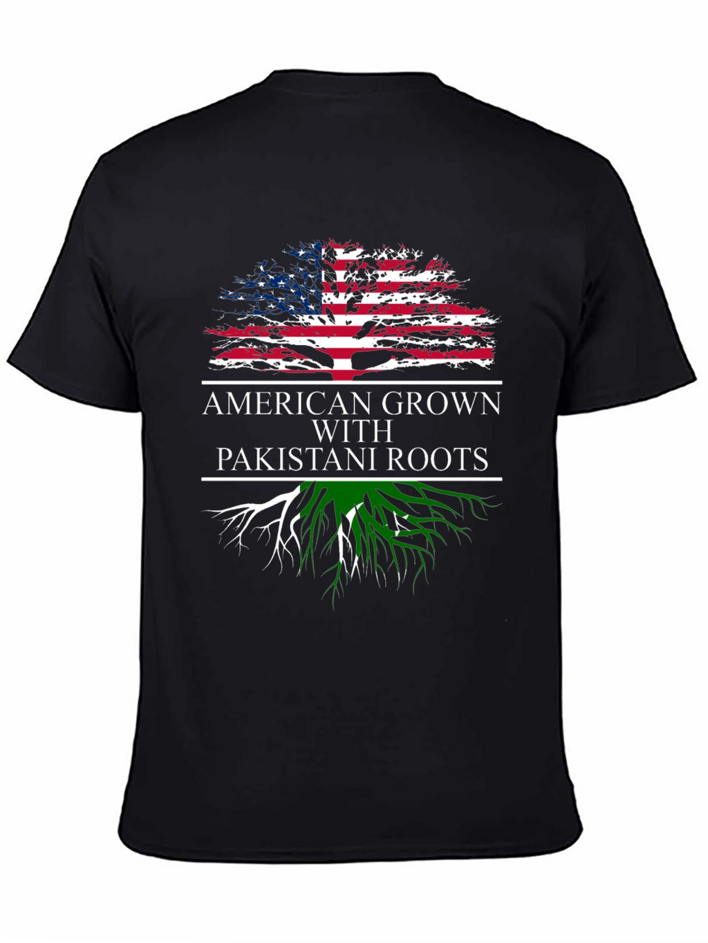American Grown Pakistani Roots Graphic T-Shirt