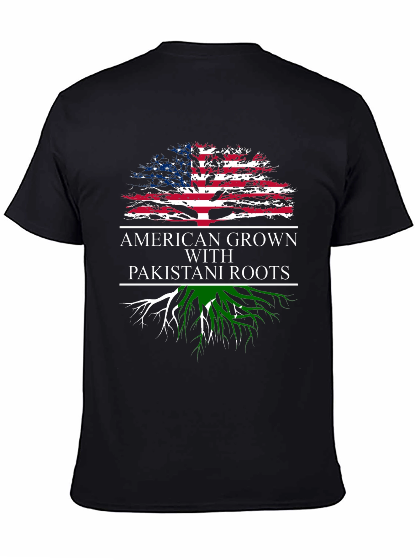 American Grown Pakistani Roots Graphic T-Shirt