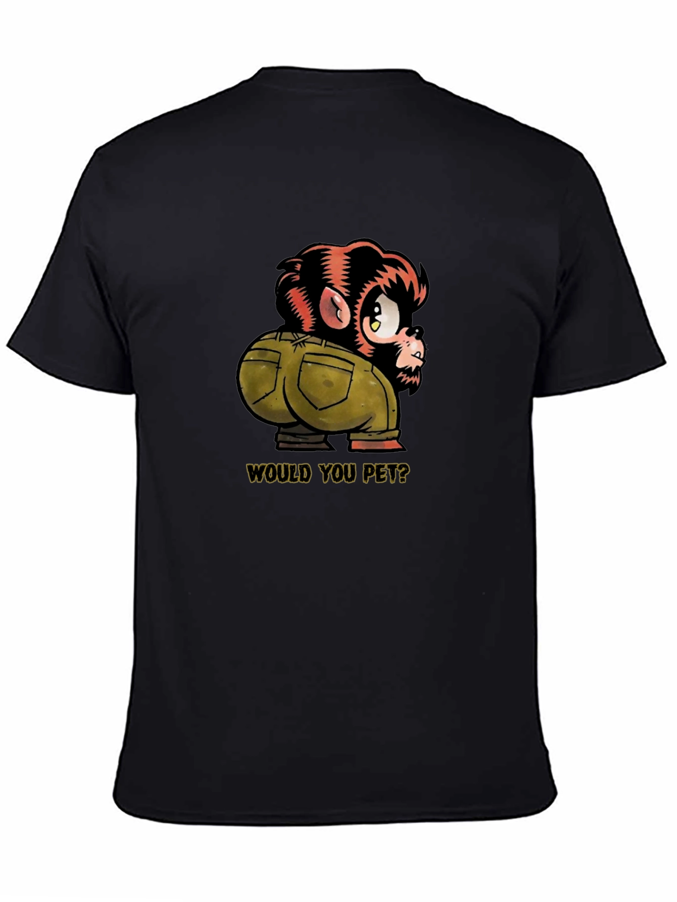 Monkey Butt T-Shirt - Would You Pet? Novelty Tee