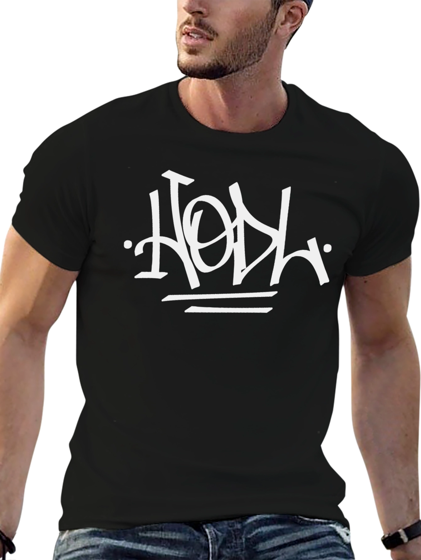 HODL Crypto Graphic Tee - Black Cotton Casual