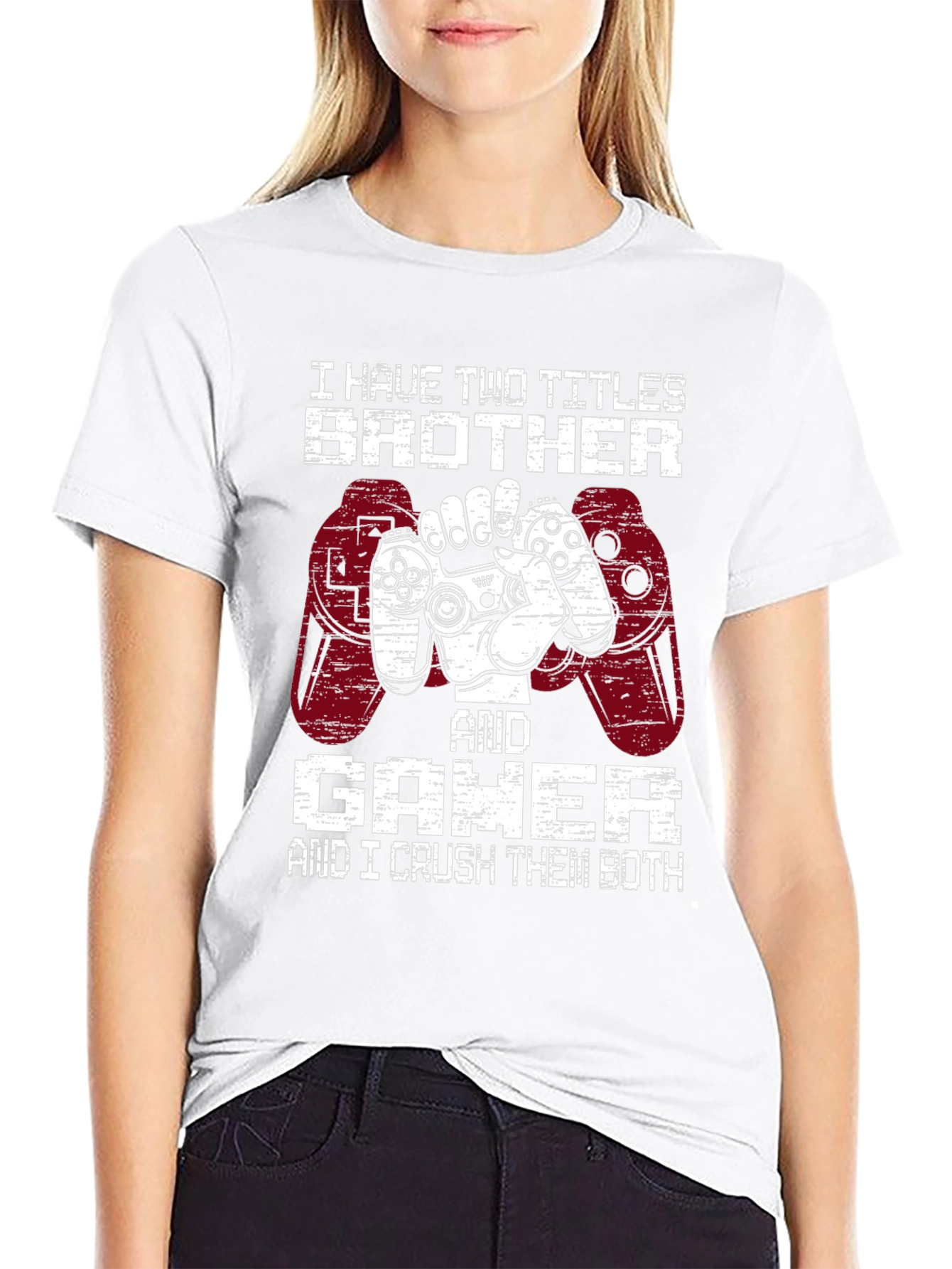 Brother and Gamer T-Shirt - I Crush Them Both