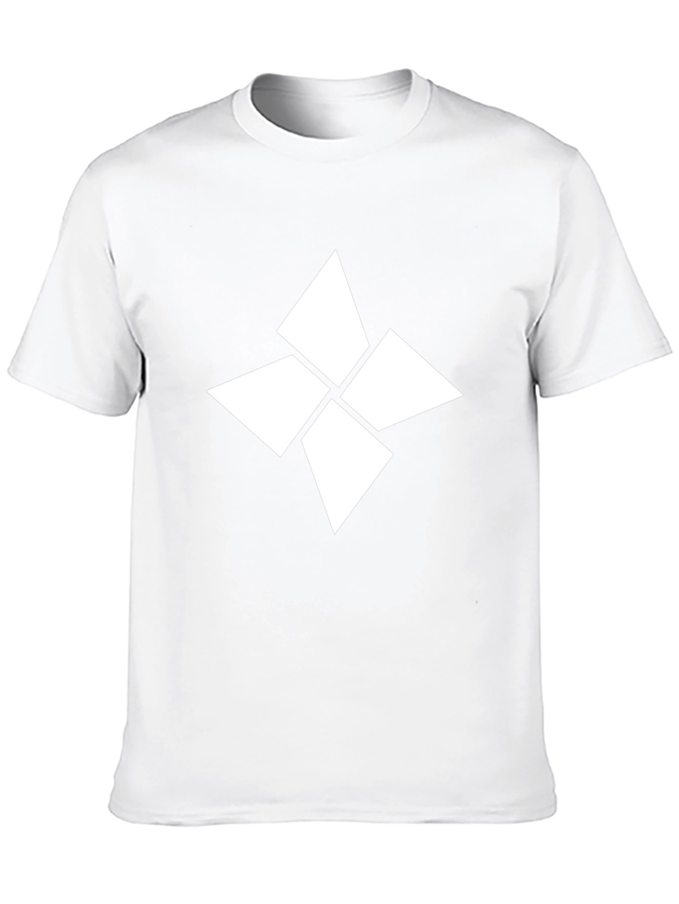 Geometric White Logo Black T-Shirt