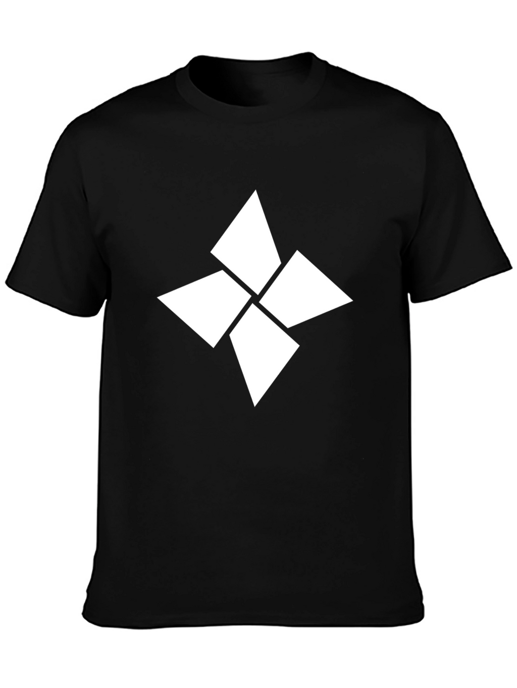Geometric White Logo Black T-Shirt
