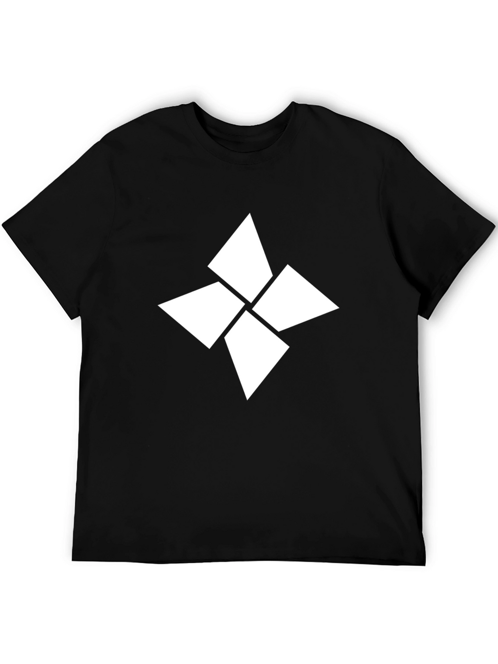 Geometric White Logo Black T-Shirt