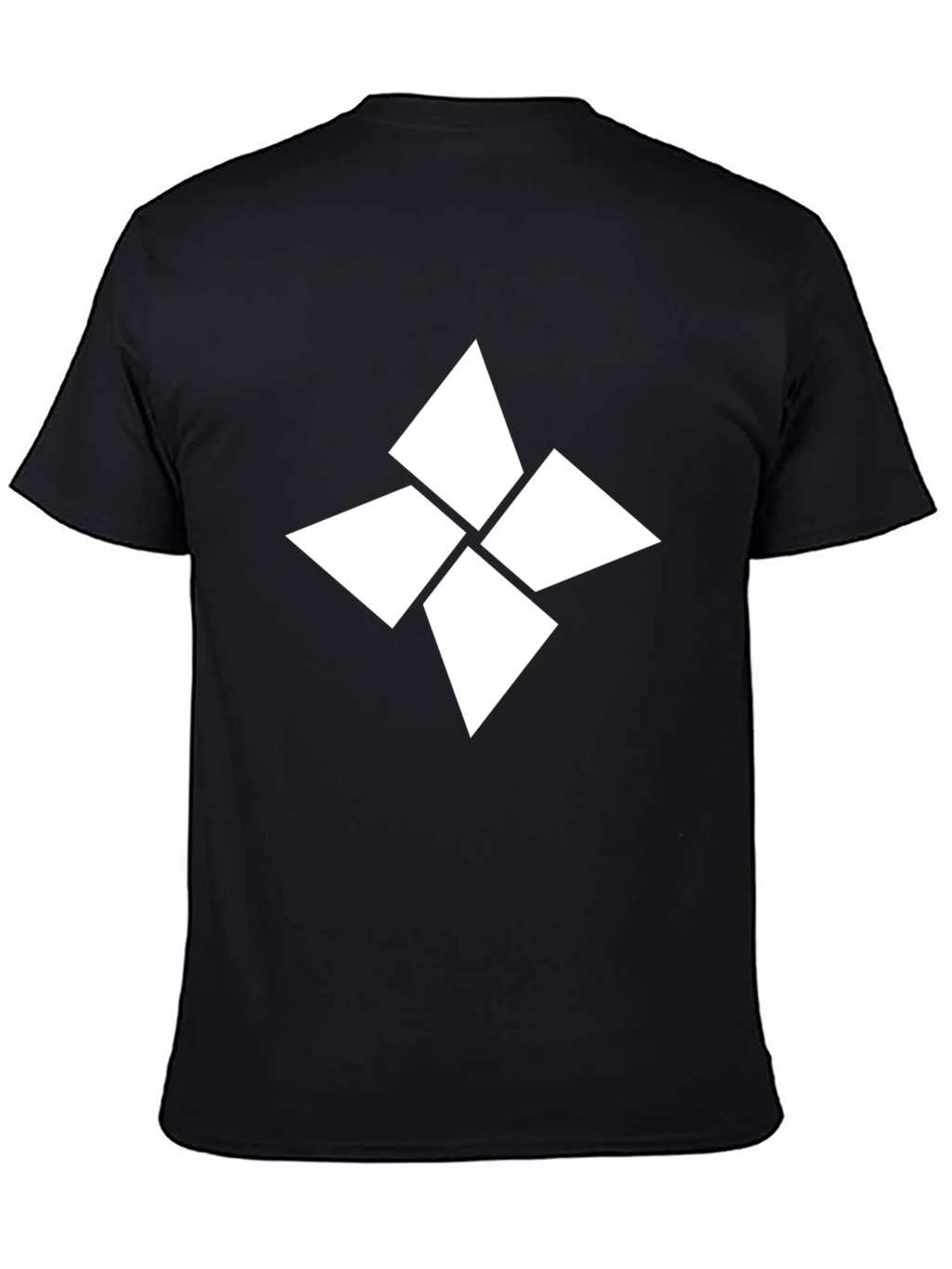 Geometric White Logo Black T-Shirt