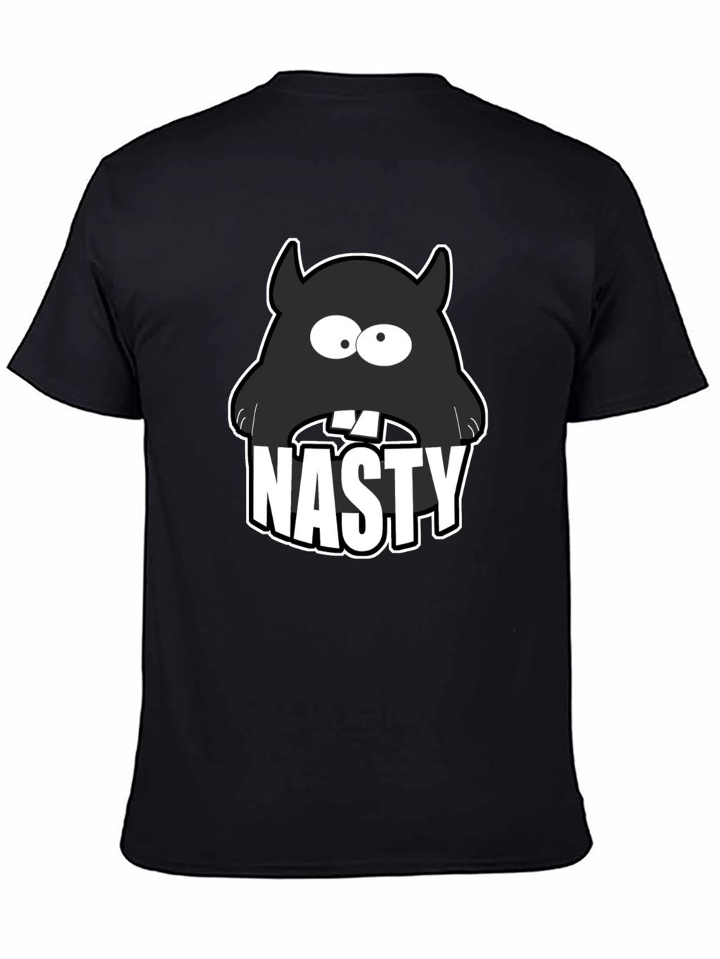 Nasty Monster Graphic T-Shirt - Black