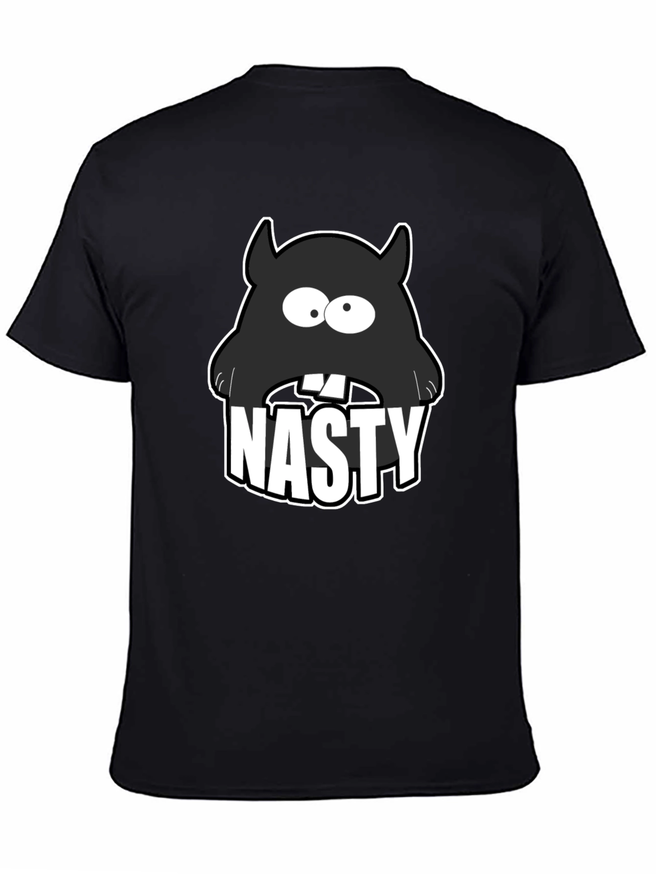 Nasty Monster Graphic T-Shirt - Black