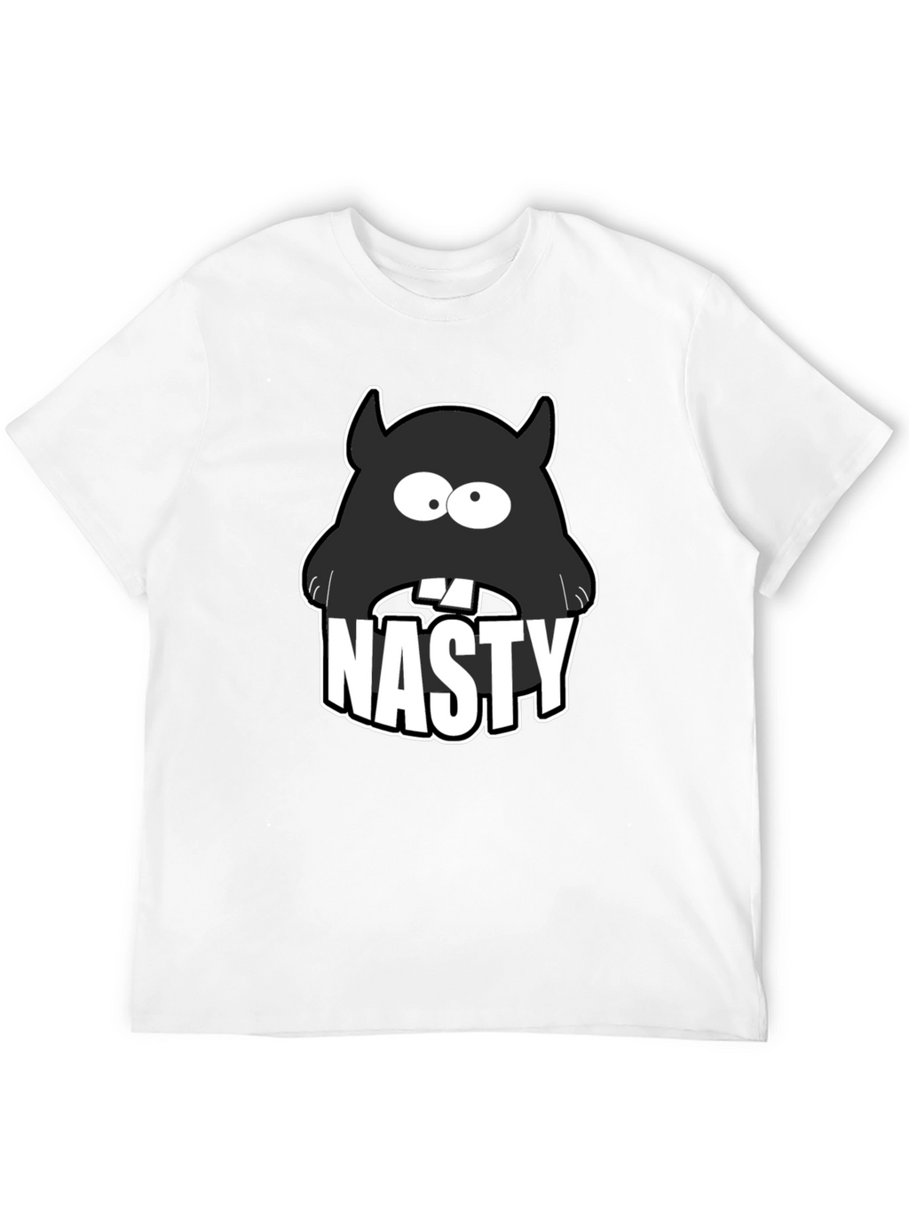 Nasty Monster Graphic T-Shirt - Black