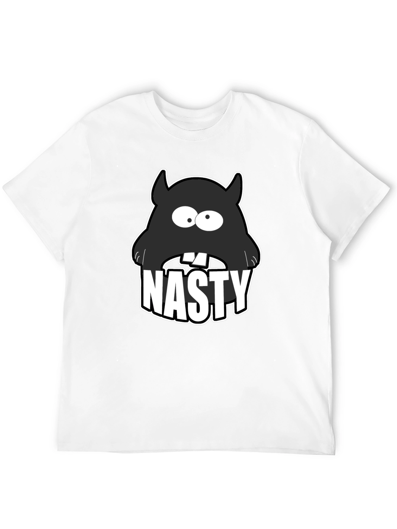 Nasty Monster Graphic T-Shirt - Black