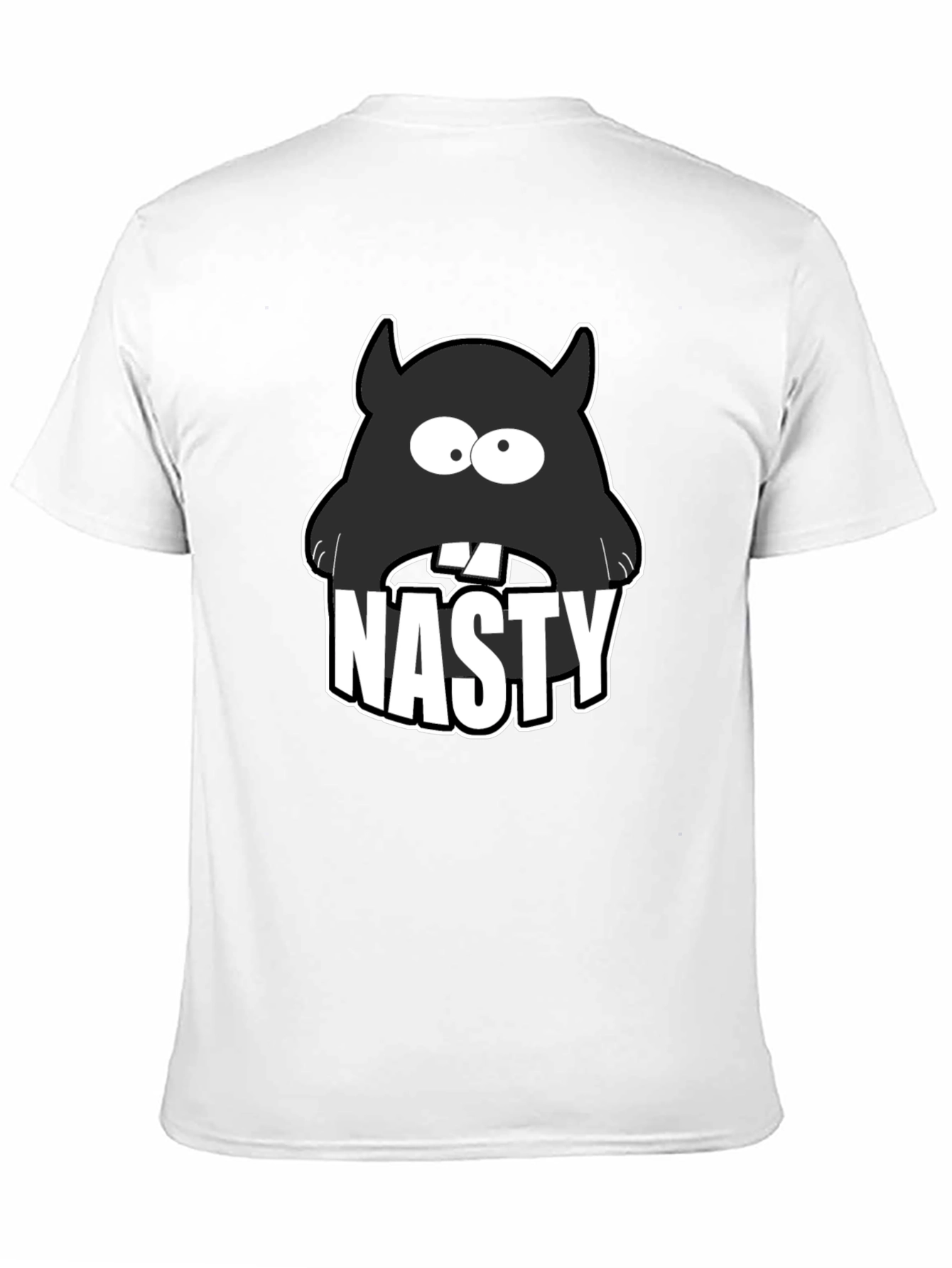 Nasty Monster Graphic T-Shirt - Black
